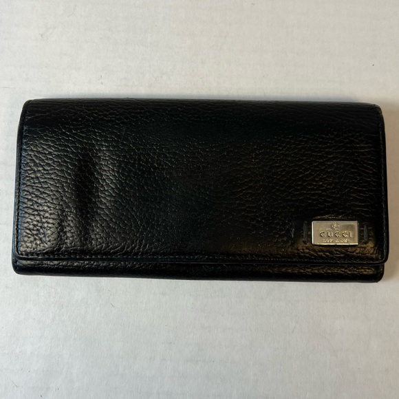 Gucci‎ pebble leather, long wallet - Picture 1 of 13